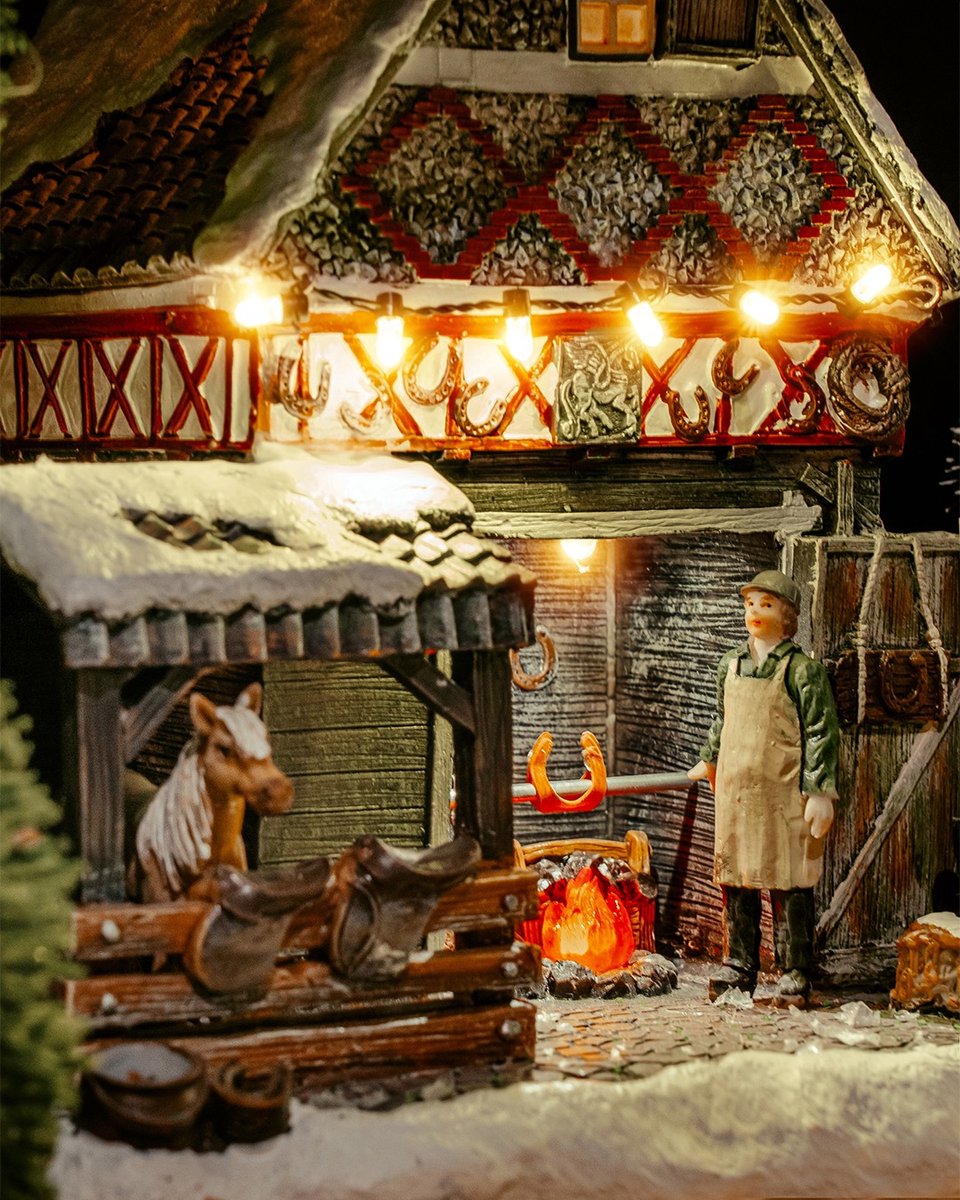 Luville Kerstdorp Miniatuur Smederij - L20 x B17 x H20 cm – foto 3