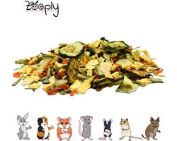 Zooply Groentemix - Kruiden & Snacks - 100% natuurlijk - Voor konijnen & cavia's - 300 gram