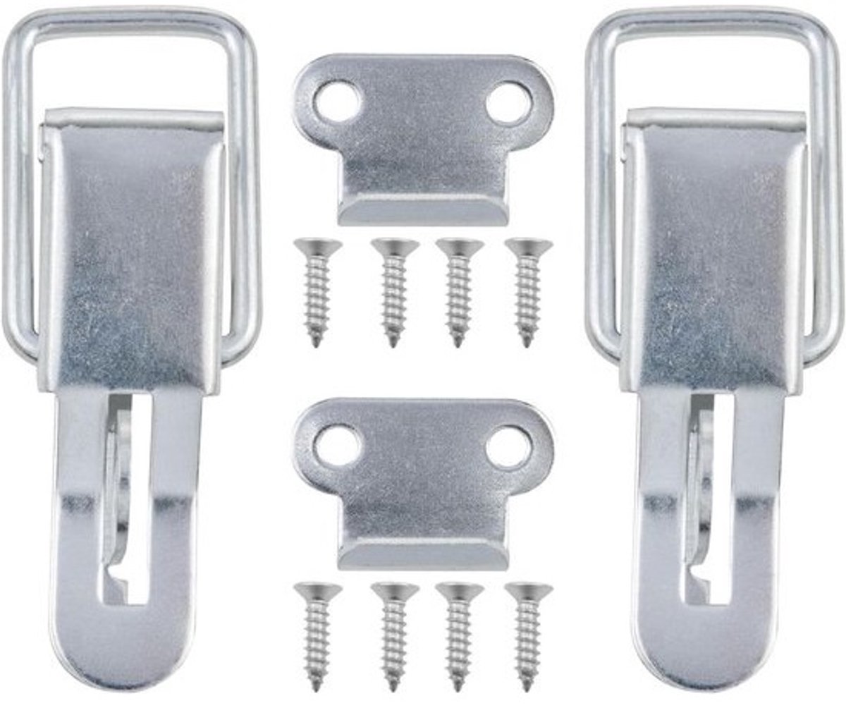Veerbelaste Tuimelsluitingen - Klem Sloten - Kasten Beveiligen - Roestvrij Staal - 7.4 x 3 x 2.4 cm - Zilver