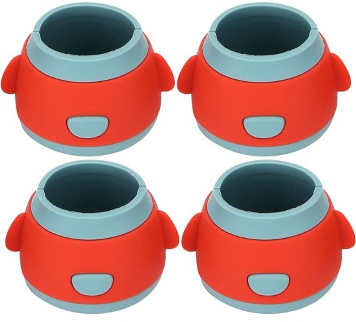 Stoelpoot Beschermers - Meubelhoezen Vloerbescherming - Meubels Verplaatsen - Geen Krassen Geluid - 4 stuks - Rood