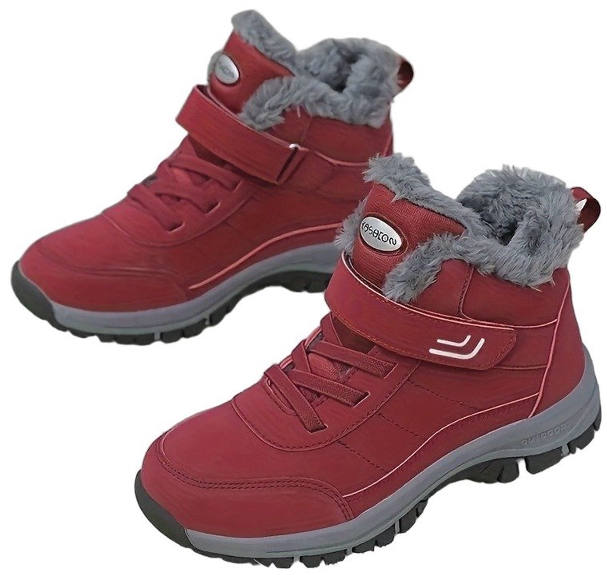 Currero Snowboots Heren Sneeuwlaarzen Heren Winterlaarzen Gevoerde Winterschoenen Waterdicht Antislip Zool Warm Gevoerd Wandellaarzen Winter Kastanjebruin