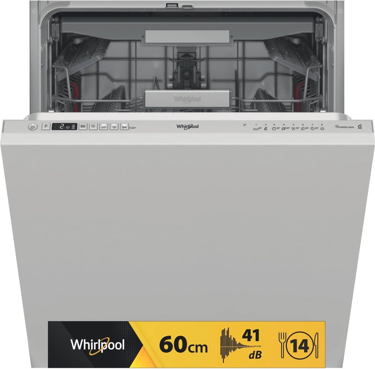 Whirlpool W0I D741A S - Volledig integreerbare Inbouwvaatwasser - Auto deur opening niet van toepassing