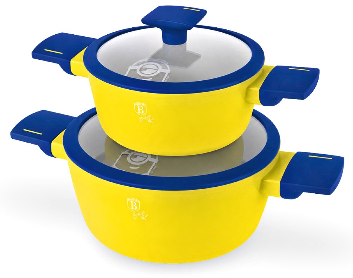 Set van 4 pannen met titaniumcoating, 16 en 20 cm, uit de MIMONI-collectie