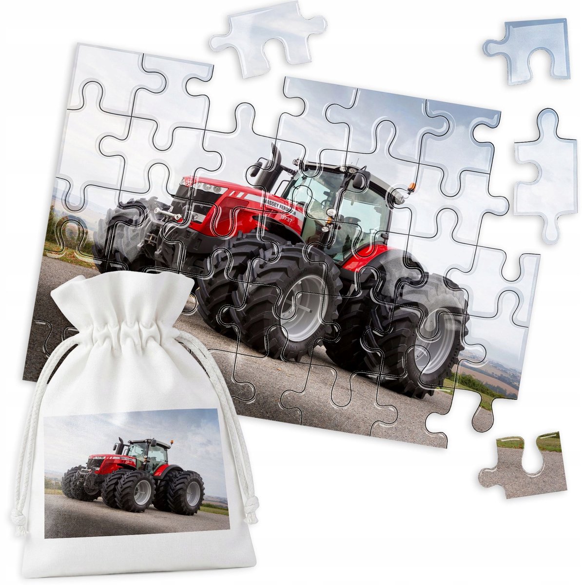 Grote Rode Tractorpuzzel - 35 Stukjes