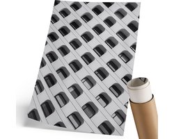 Coloray Polycanvas Poster - Interessante Architectuur, Fotografie - 210 x 297 mm - Wit Wandposter - Rechthoek - Muurdecoratie - Woonkamer, Slaapkamer, Kantoor - Modern