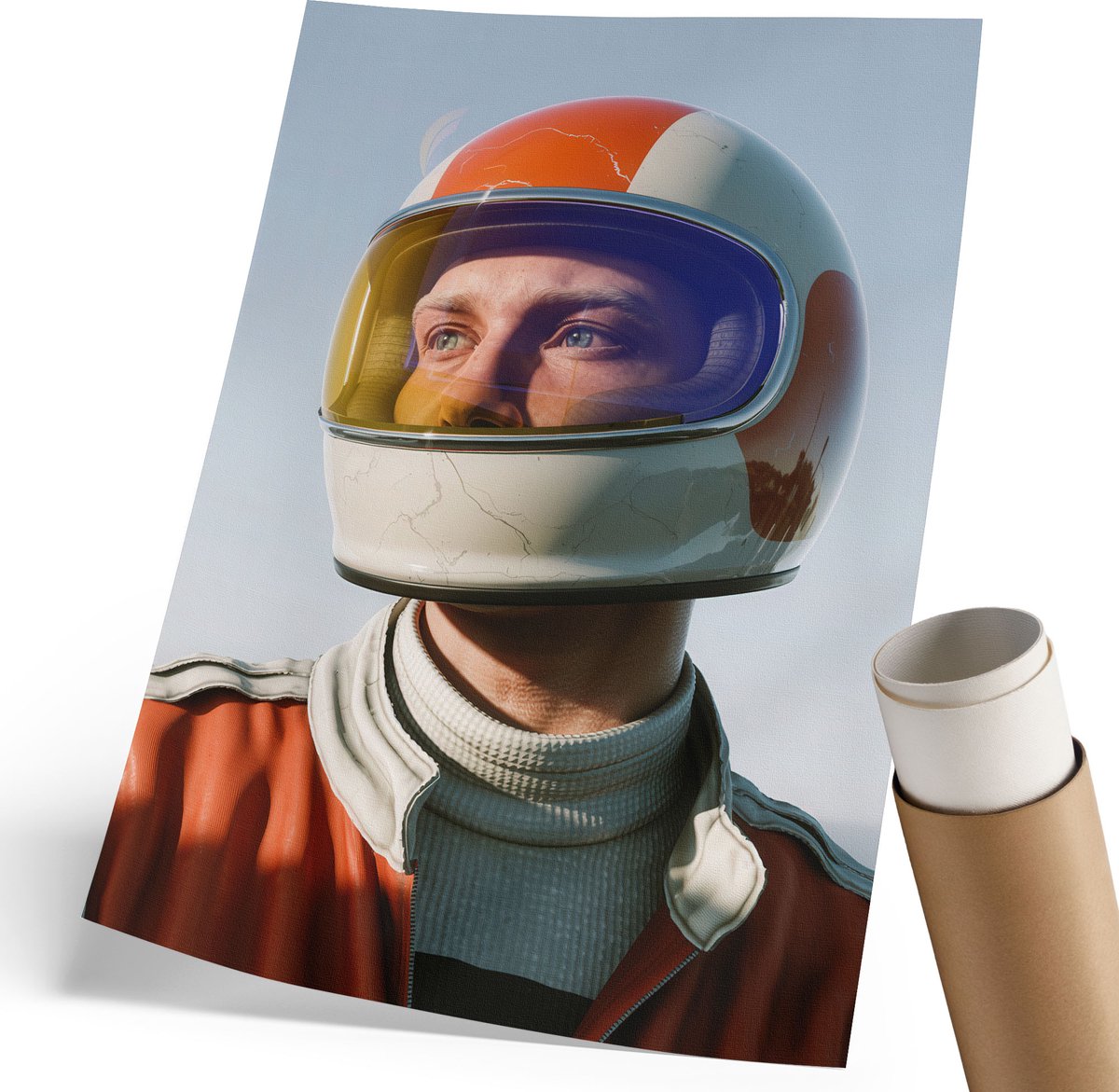 Coloray Canvas Poster Polycanvas - Een Blik In De Ruimte, Fotografie - 210 x 297 mm - Wit Decoratie - Rechthoek - Muurdecoratie - Woonkamer, Slaapkamer, Kantoor - Modern