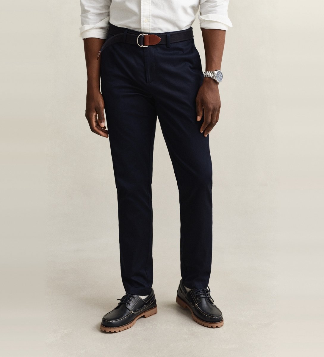 Gant Marineblauwe slim-fit sportbroek
