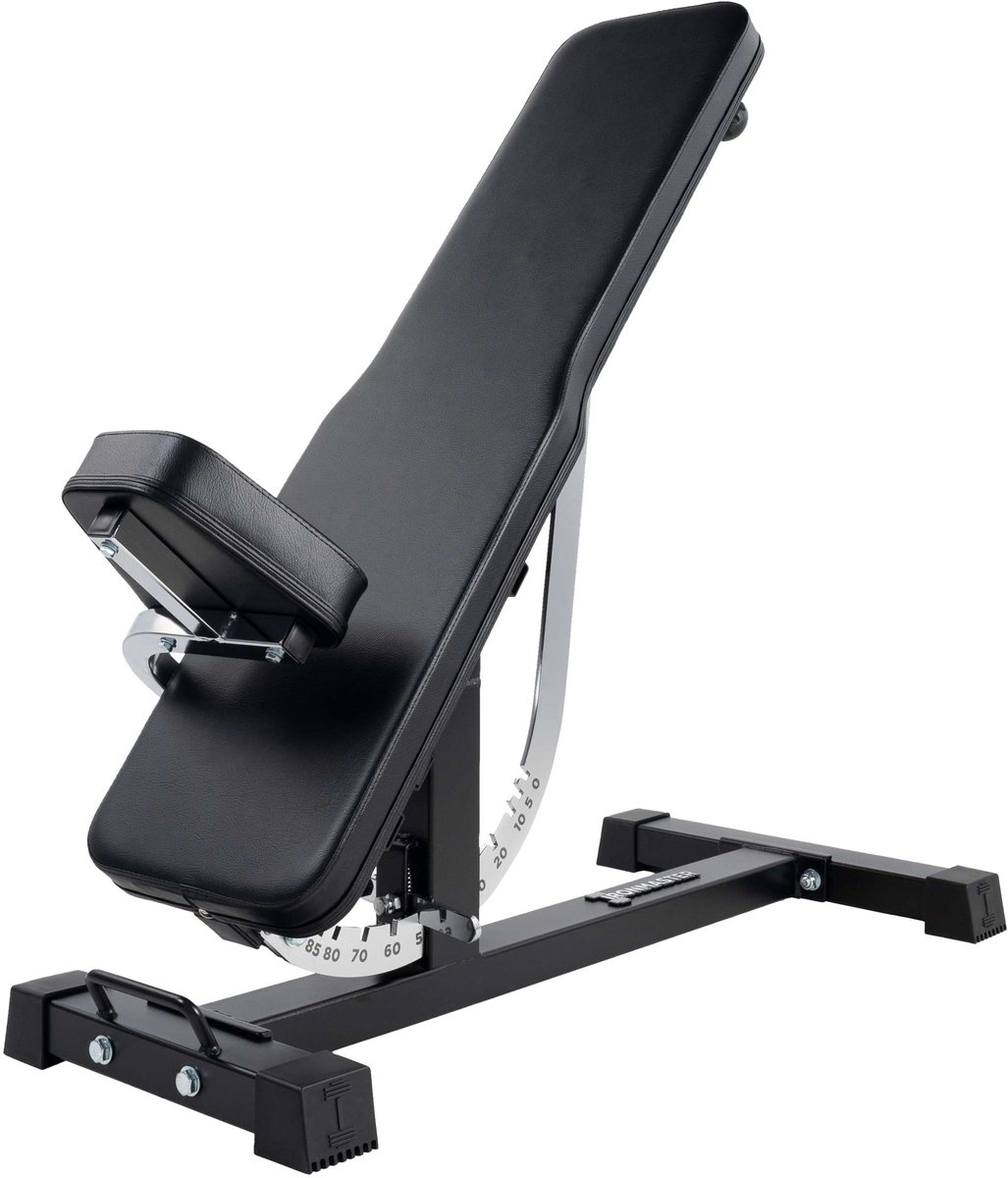 Ironmaster Super Bench Pro - Fitnessbank - Uitschuifbaar - Verstelbaar - Gewichtsbank tot 450 kg - Kleur: Zwart