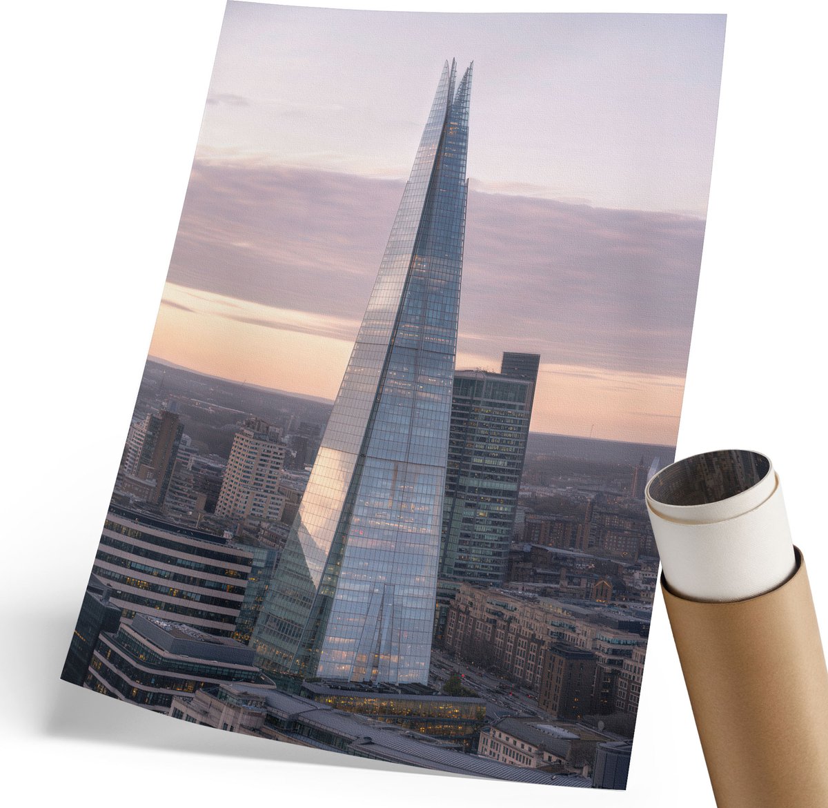 Wallfluent Polycanvas Wandposter - Gotische Toren, Fotografie - 297 x 420 mm - Grijs Motief - Rechthoek - Interieurdecoratie - Woonkamer, Slaapkamer, Kantoor - Klassiek