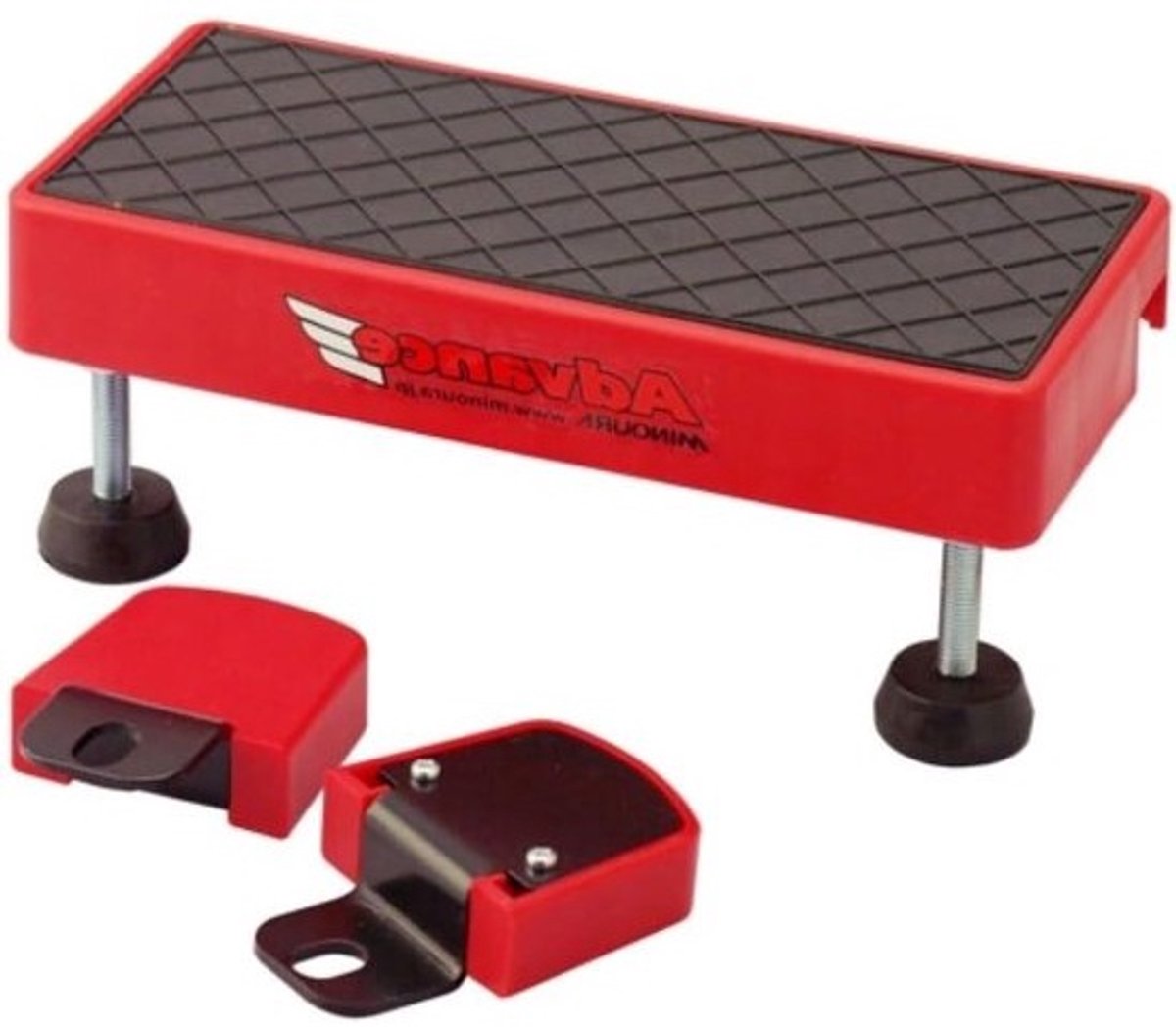 Roller Accessoireset - Fietsroller Kit - Fietstraining Thuis - Voorkomt Wegglijden - 30 x 16 x 6.3 cm - Rood/Zwart
