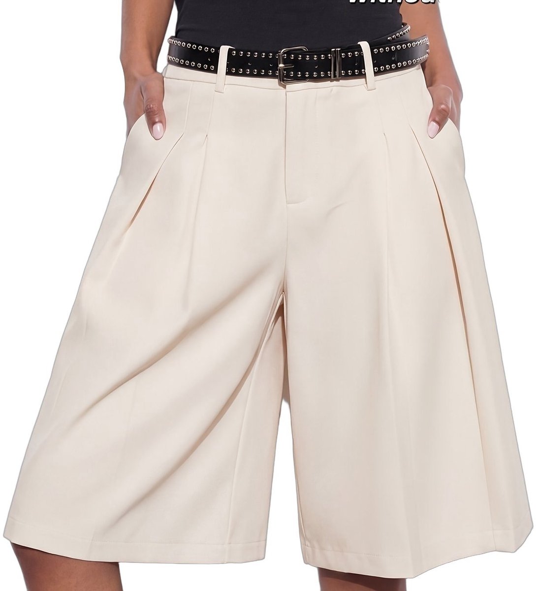Currero Jorts Dames Jeans Short Korte Spijkerbroek Baggy Fit – Cargo Short Zomer Grote Maten Abrikoos