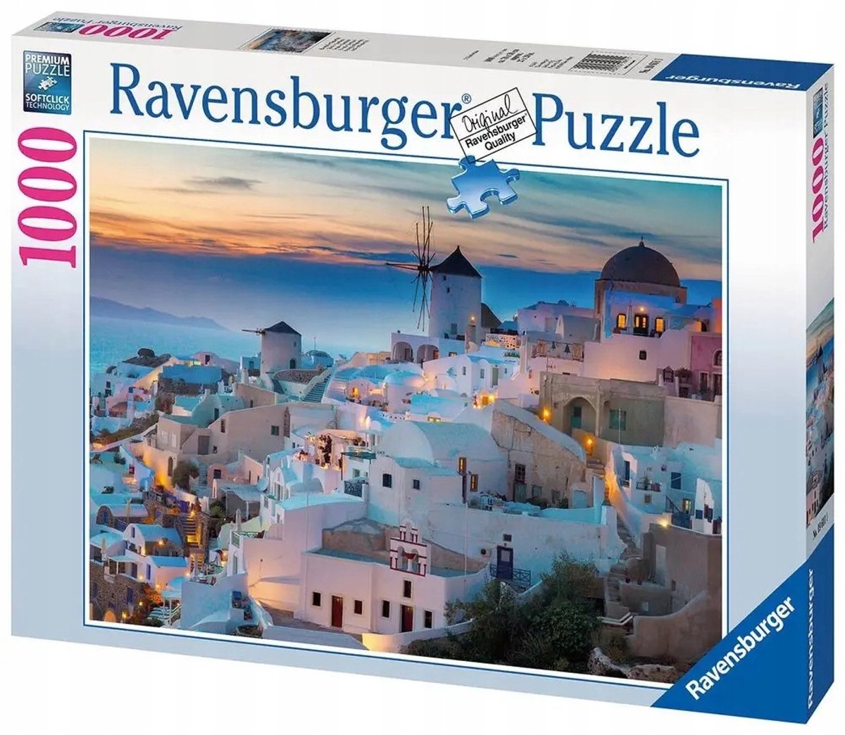 Panoramische puzzel Santorini 1000 stukjes - Mooi landschap