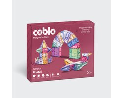 Coblo - Magnetic Tiles – Pastel 100 stuks – Magnetische Tegels – Montesorri Speelgoed - Magnetisch speelgoed – Vanaf 3 jaar