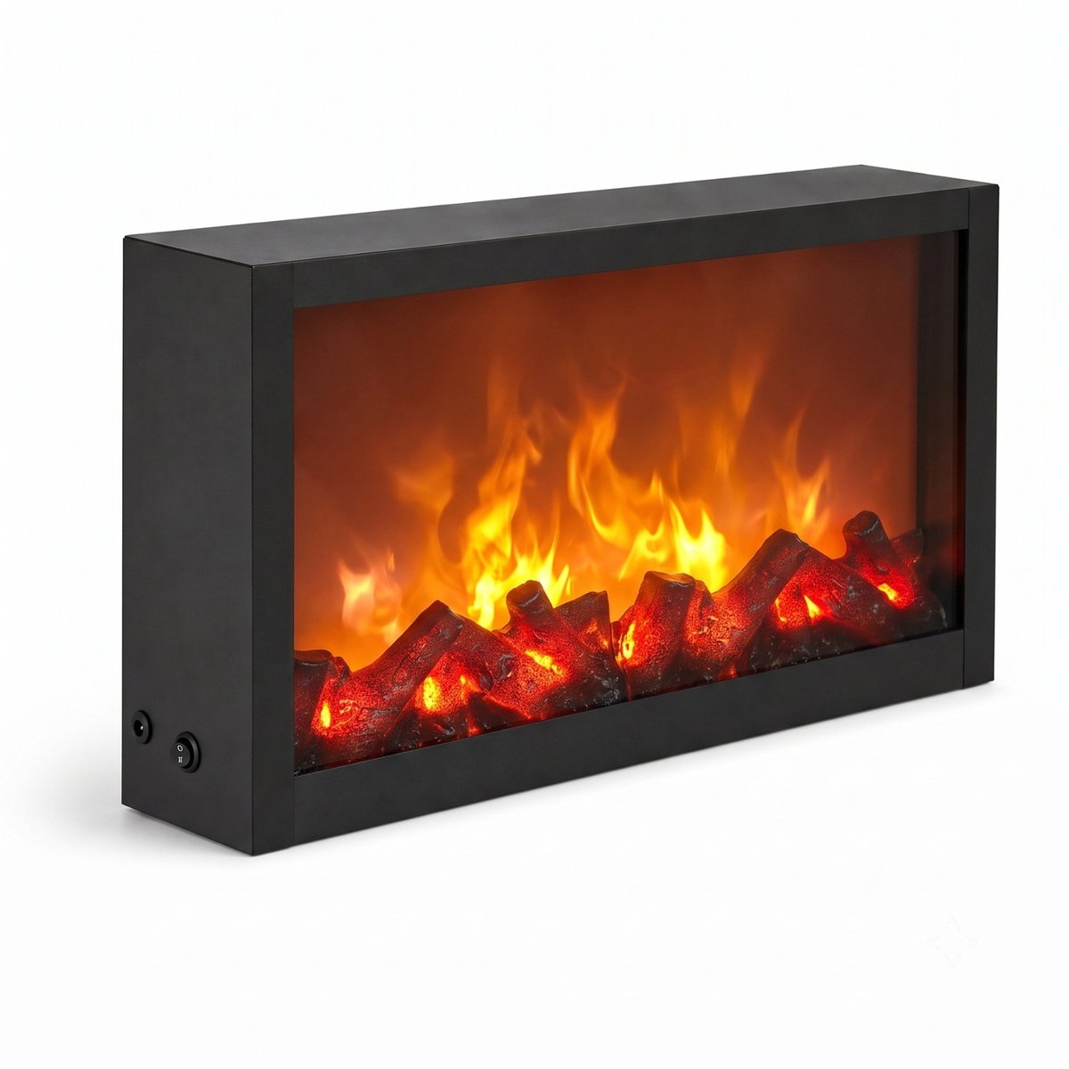 Decoratieve LED-haard, van metaal, 10 x 41 x 25 cm