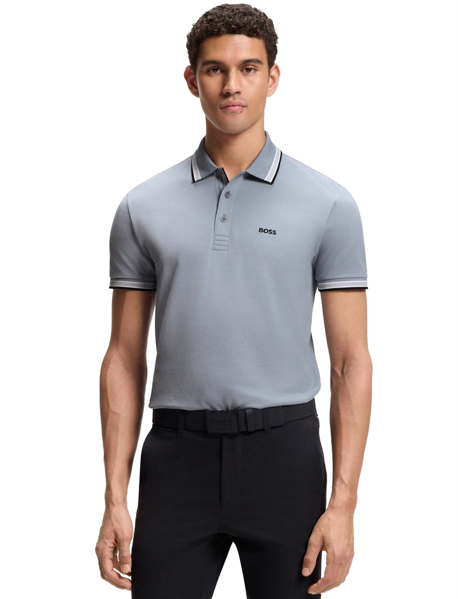 Hugo Boss poloshirt korte mouw grijs