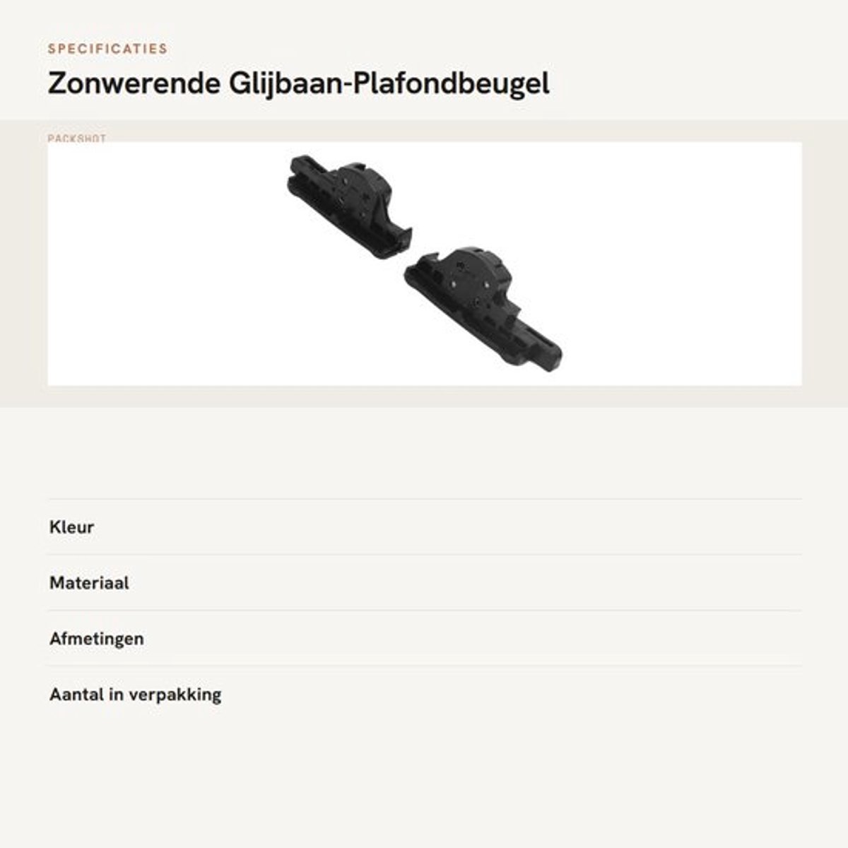 Dailygoods- Plafondbeugel Zonwerend - Glijbaan - Geschikt voor Renegade 2015-2019