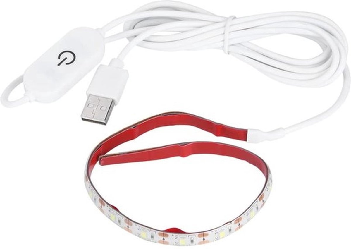 - USB-naaimachinelicht - Flexibele LED-strip - Superhelder licht - 30 cm - Aanraakdimmer - Geschikt voor alle naaimachines