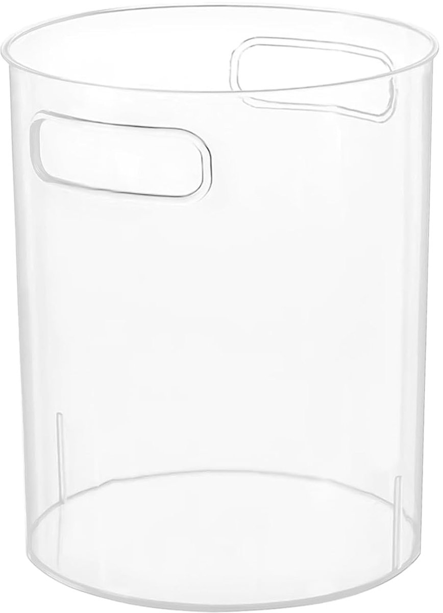 Transparante plastic mand met open deksel, 12 liter, voor binnen