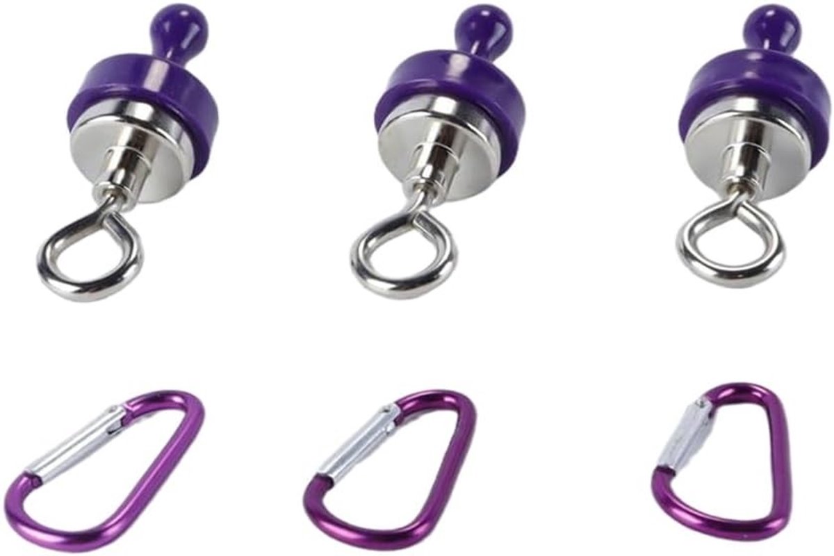 Robuuste Magneet Haken Set van 3 - Veelzijdige Hangers voor Tent, Keuken en Boottocht