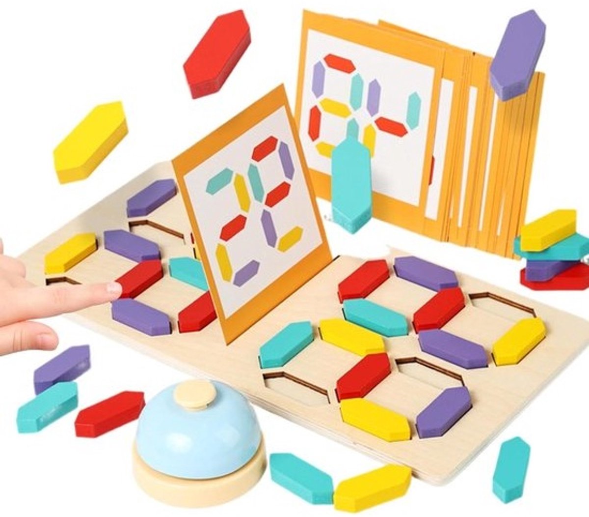 Getallen Puzzel - Cijfer Blokken - Logisch Redeneren - Drie Moeilijkheidsgraden - 32 x 16 cm - N.v.t.