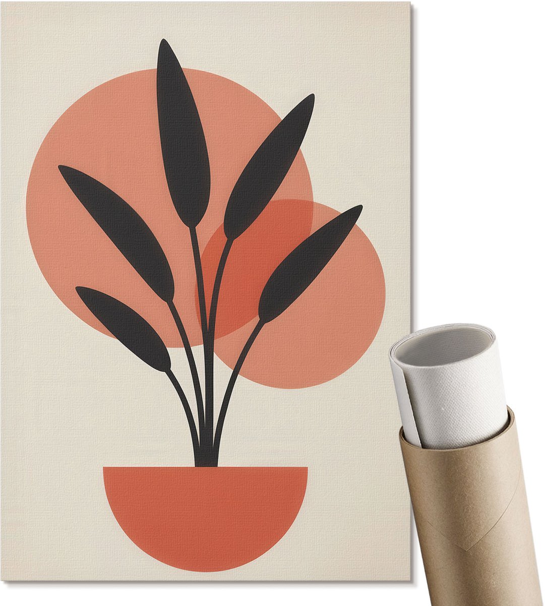 Coloray Polycanvas Wandposter - Stedelijke Charme, Bruin - A3 - Grijs Decoratie - Rechthoek - Interieurdecoratie - Kantoor - Klassiek