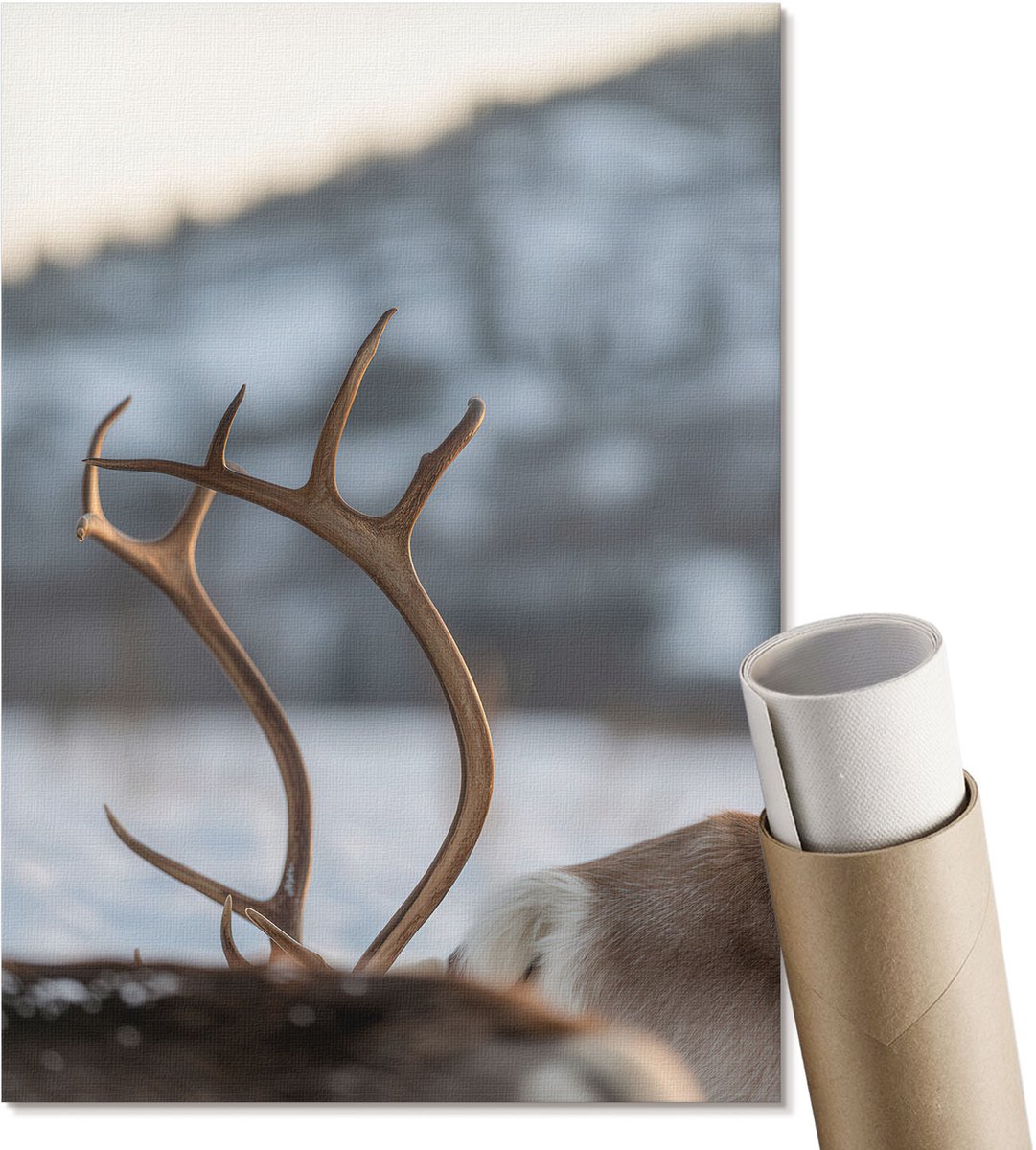 Coloray Polycanvas Wandposter - Een Vredig Panorama, Fotografie - A3 - Romig Motief - Rechthoek - Interieurdecoratie - Woonkamer, Slaapkamer, Kantoor - Modern
