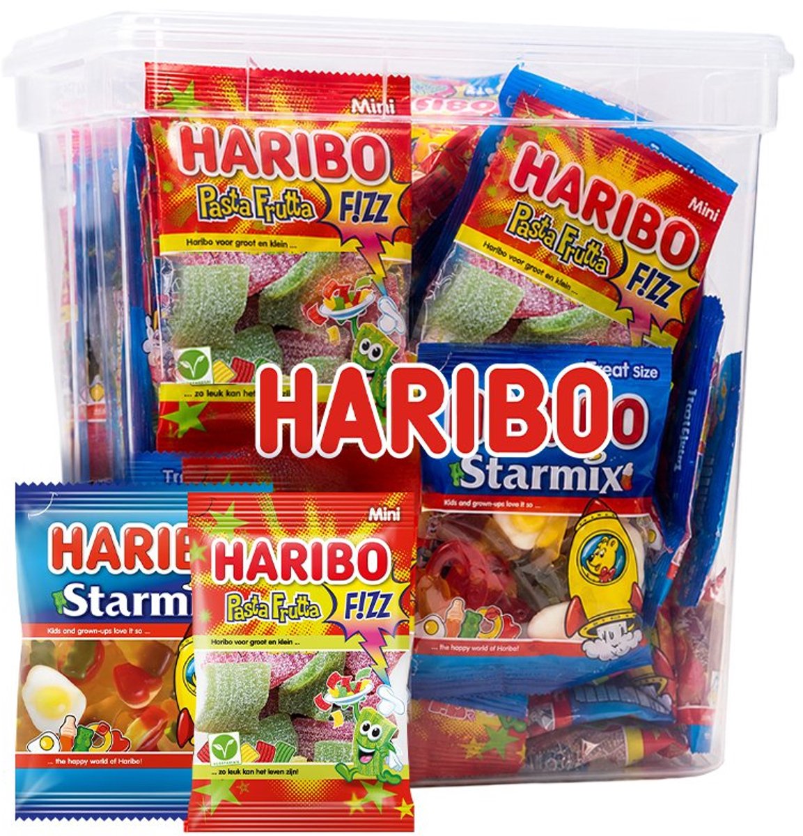 Haribo Mini Mix 1720g - ca. 80 stuks - Starmix & Pasta Frutta - individueel verpakte snoepzakjes
