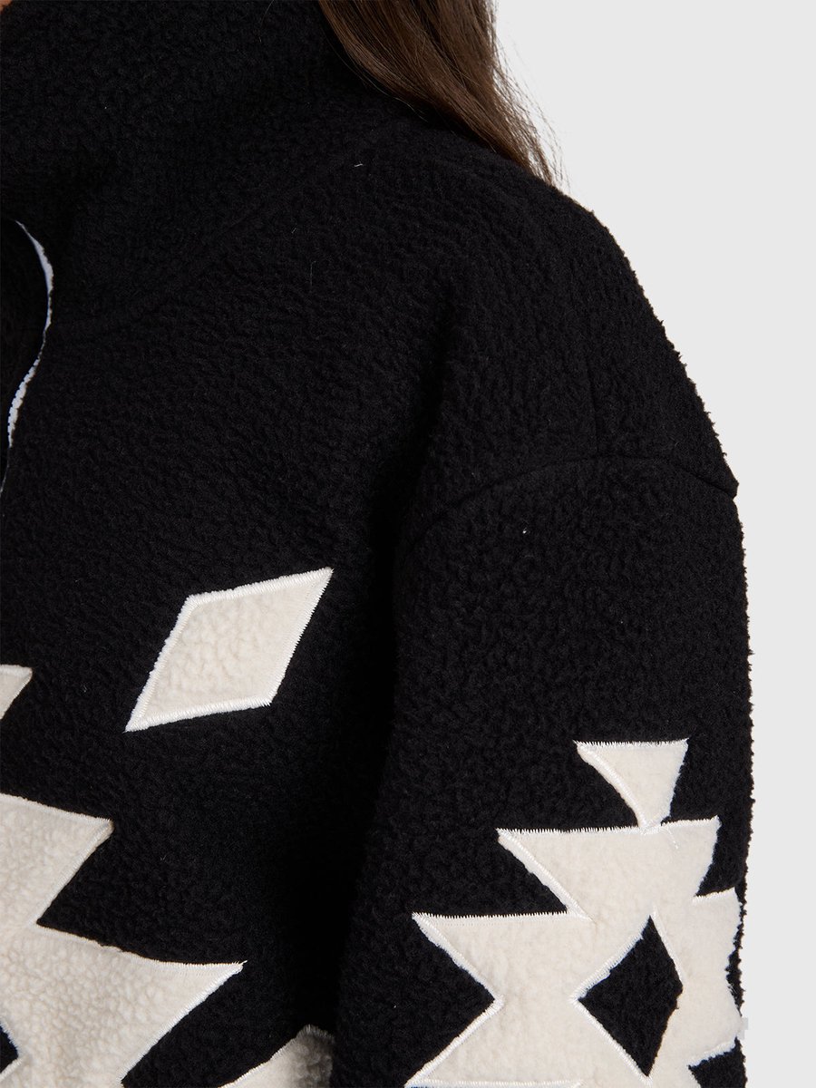 Brunotti - Charley Teddy Fleece Dames - Black - Fleece met Rits - Loose Fit - Extra Warm - Ademend - XL — cadeau in Mode & Accessoires - foto 5