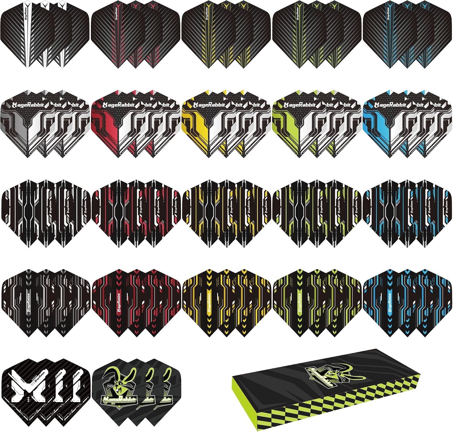 Dart Flights Set van 66 Stuks in Standaard Vorm - 22 Stijlen voor Dart Spellen en Competities
