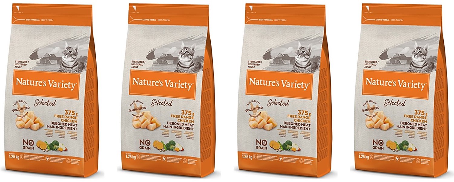Kattenvoer Natures Variety - Sterilized Scharrelkip 1.25kg - 4 stuks - Multipack