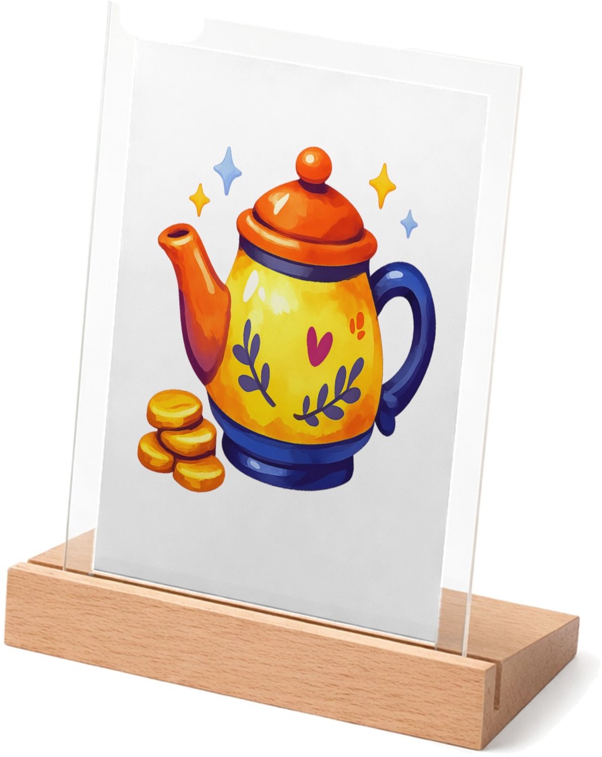 Mr Cadeautjes Glasframe met vaste tekst - design Motiverende spaarprint met een frisse ochtendlook en een kle | cadeau Wit