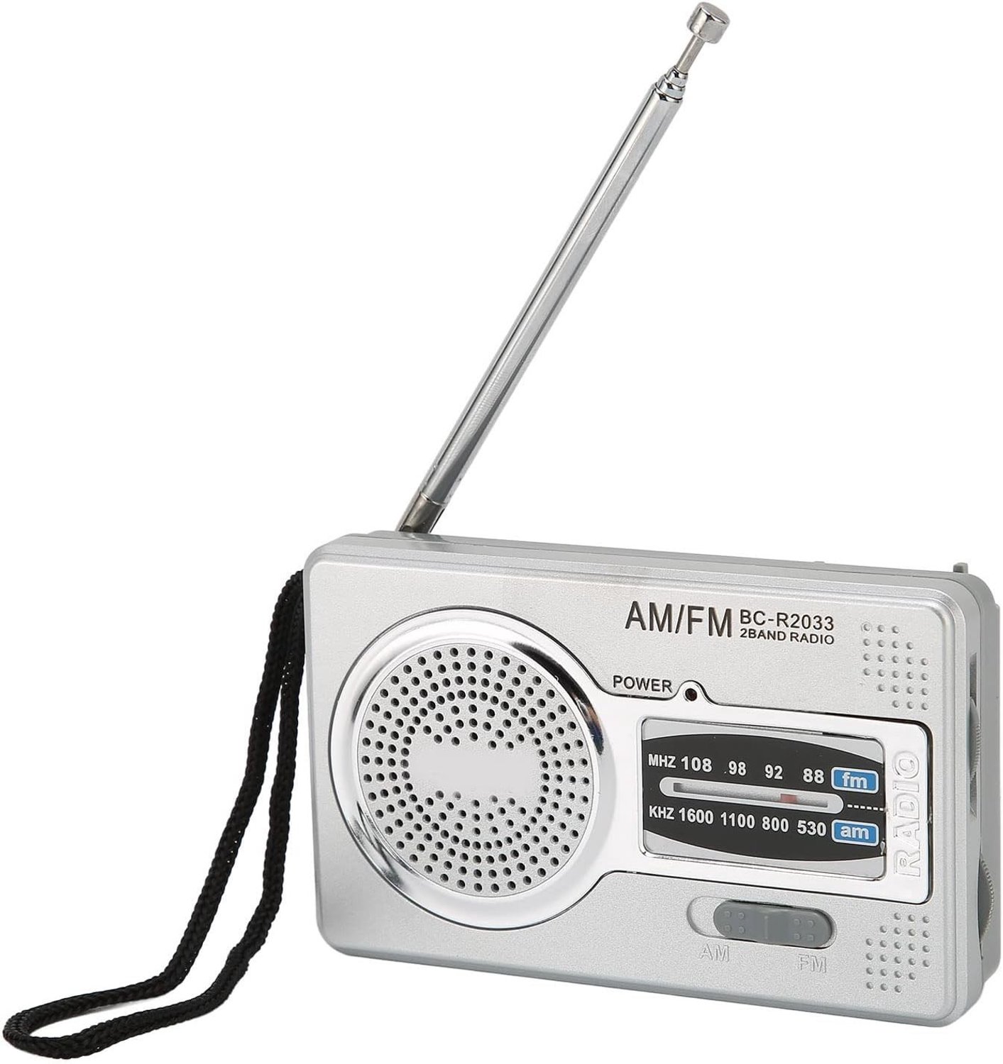 Draagbare Radio - Zwart - Kleine AM FM-transistorradio met Koptelefoonaansluiting - Voor Buitenreizen en Geschenken voor Ouderen