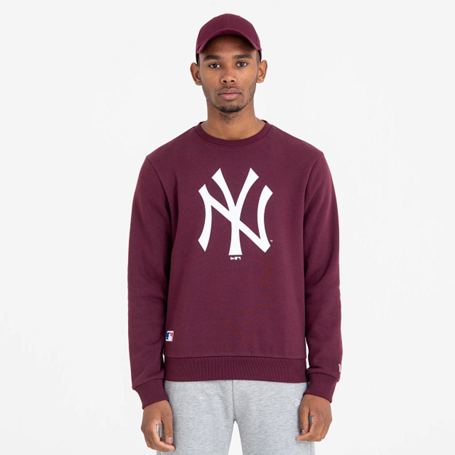 Sweater met ronde hals New York Yankees Bordeauxrood