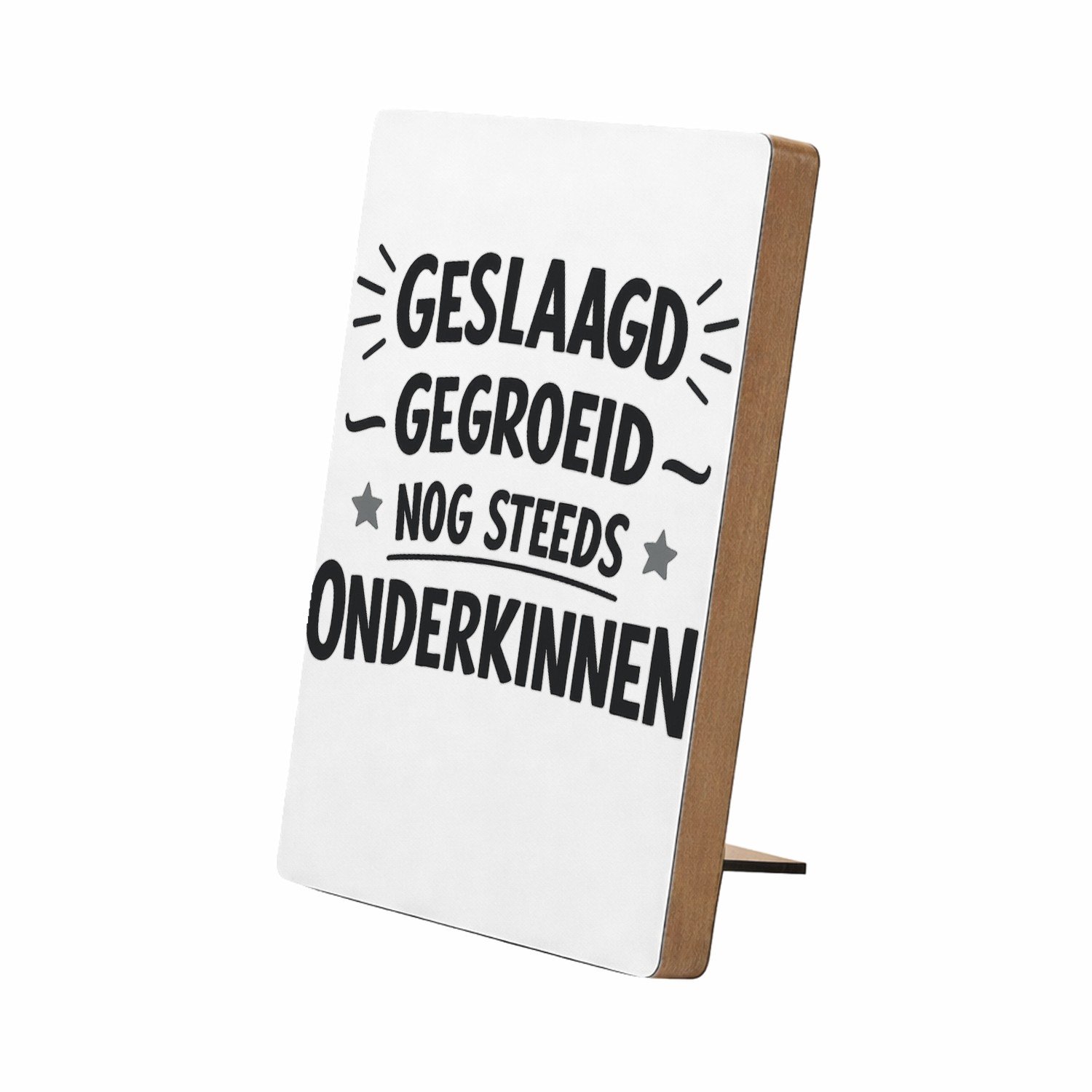 Mr Cadeautjes Glasframe/MDF 12,7 x 17,8 - design Grappige woordspeling voor een energiek cadeau-item met een | cadeau Wit