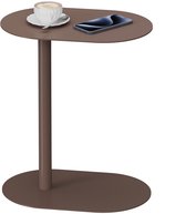 ACAZA Bijzettafel - Tafeltje - Donkerbruin - Nachtkastje - Stijlvol & Praktisch - Banktafel - Bijzettafel Metaal - Organisch Japandi