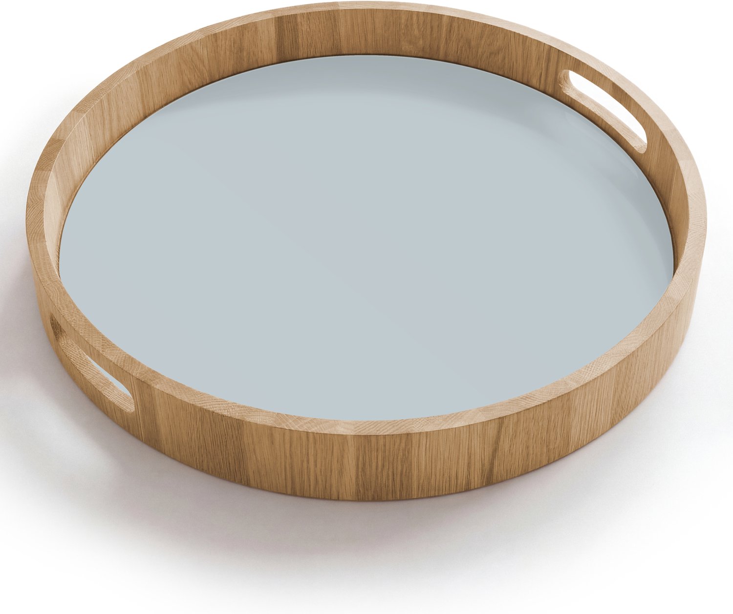 Dienblad rond 40x40 cm - Schootdienblad hout - Blue - Bay - Blauw - Borrelplank rechthoek - Plateau houten dienbladen