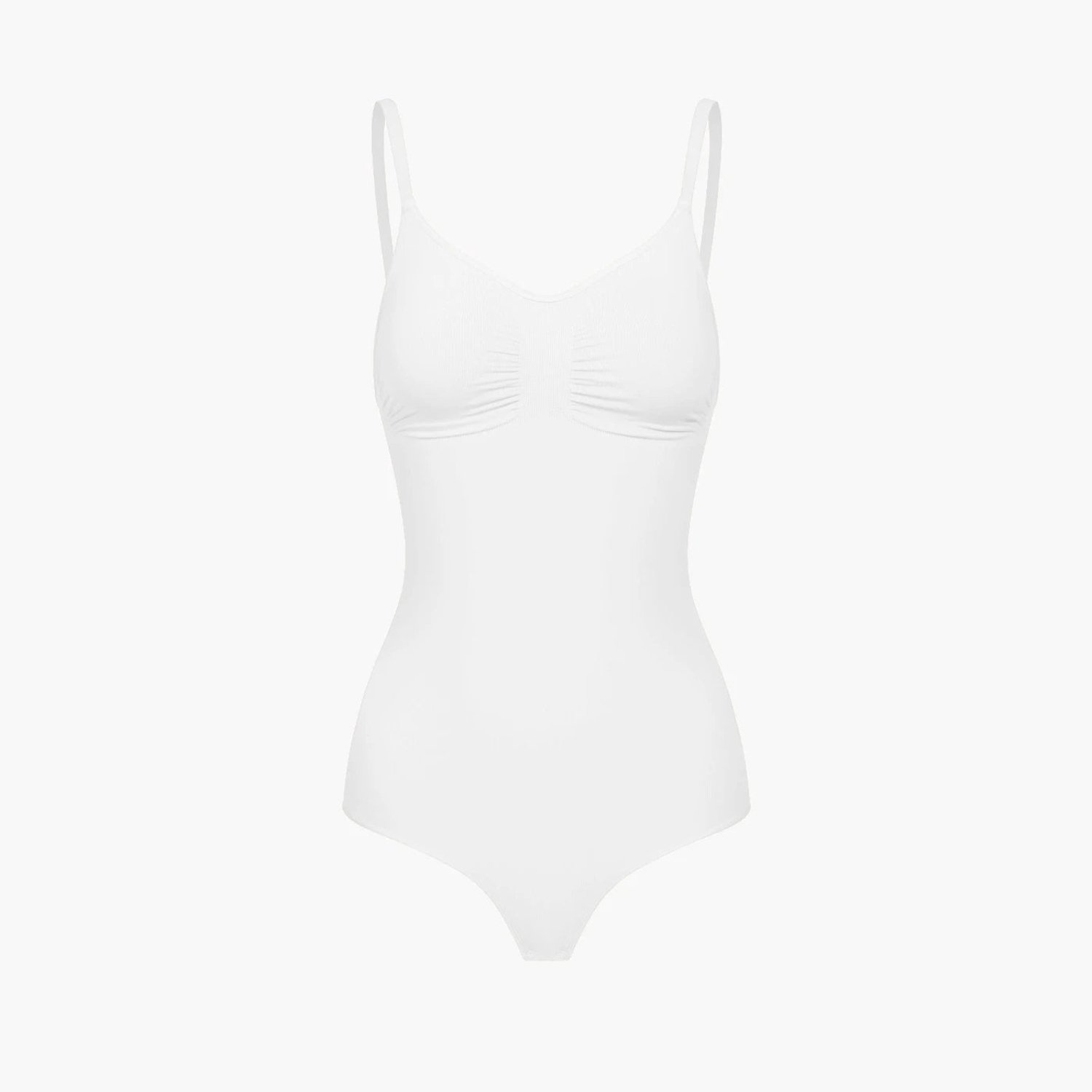 cfab Corrigerend bodysuit met koord - Wit - XL - Corrigerende Body - Naadlos - corrigerend ondergoed dames