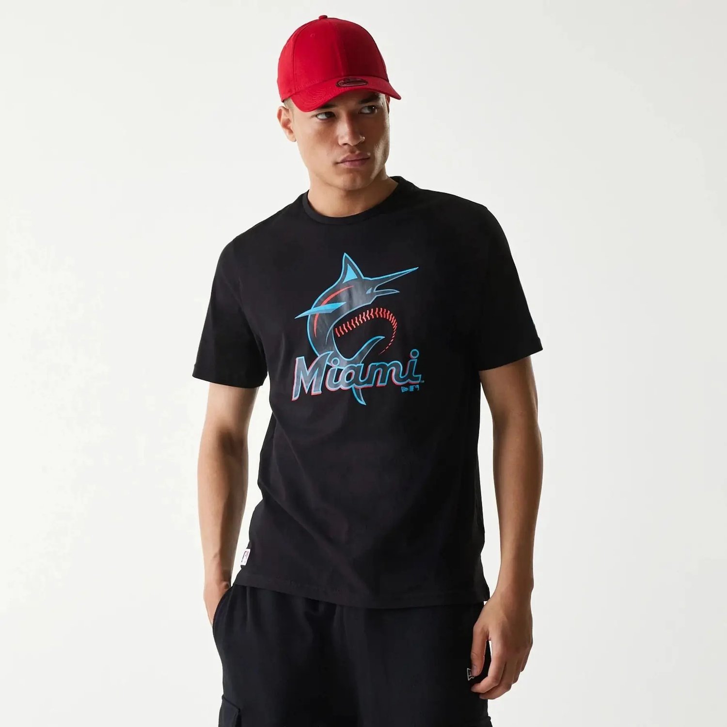 T-shirt Miami Marlins Nos MLB Regular Zwart