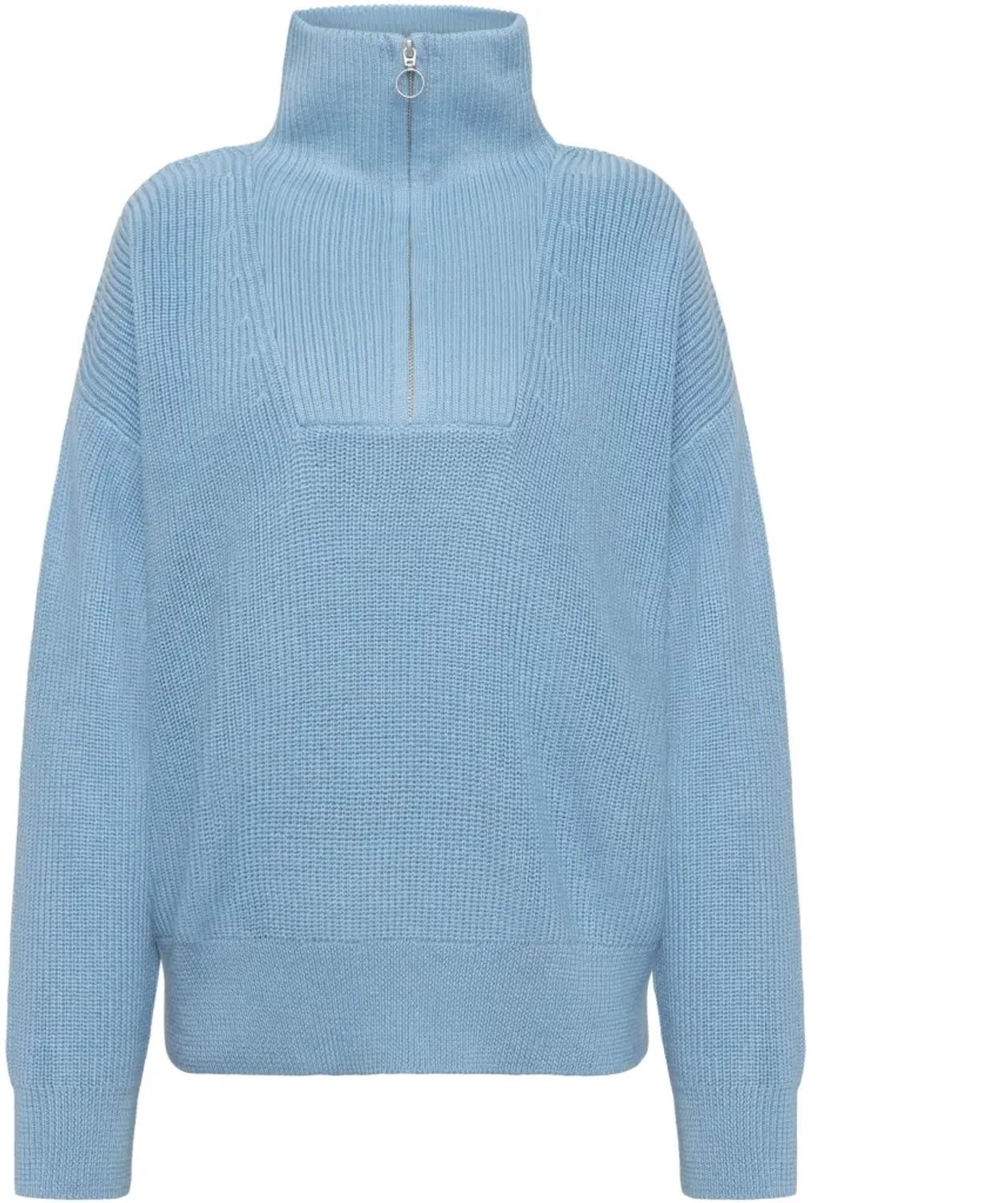 Merino 1/2 zip pullover dames KnowledgeCotton Apparel RWS Gletsjermeer