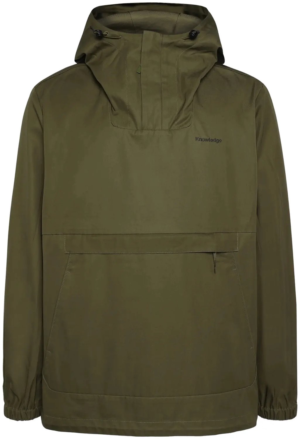 Hooded jacket KnowledgeCotton Apparel Anorak Canvas Olijf
