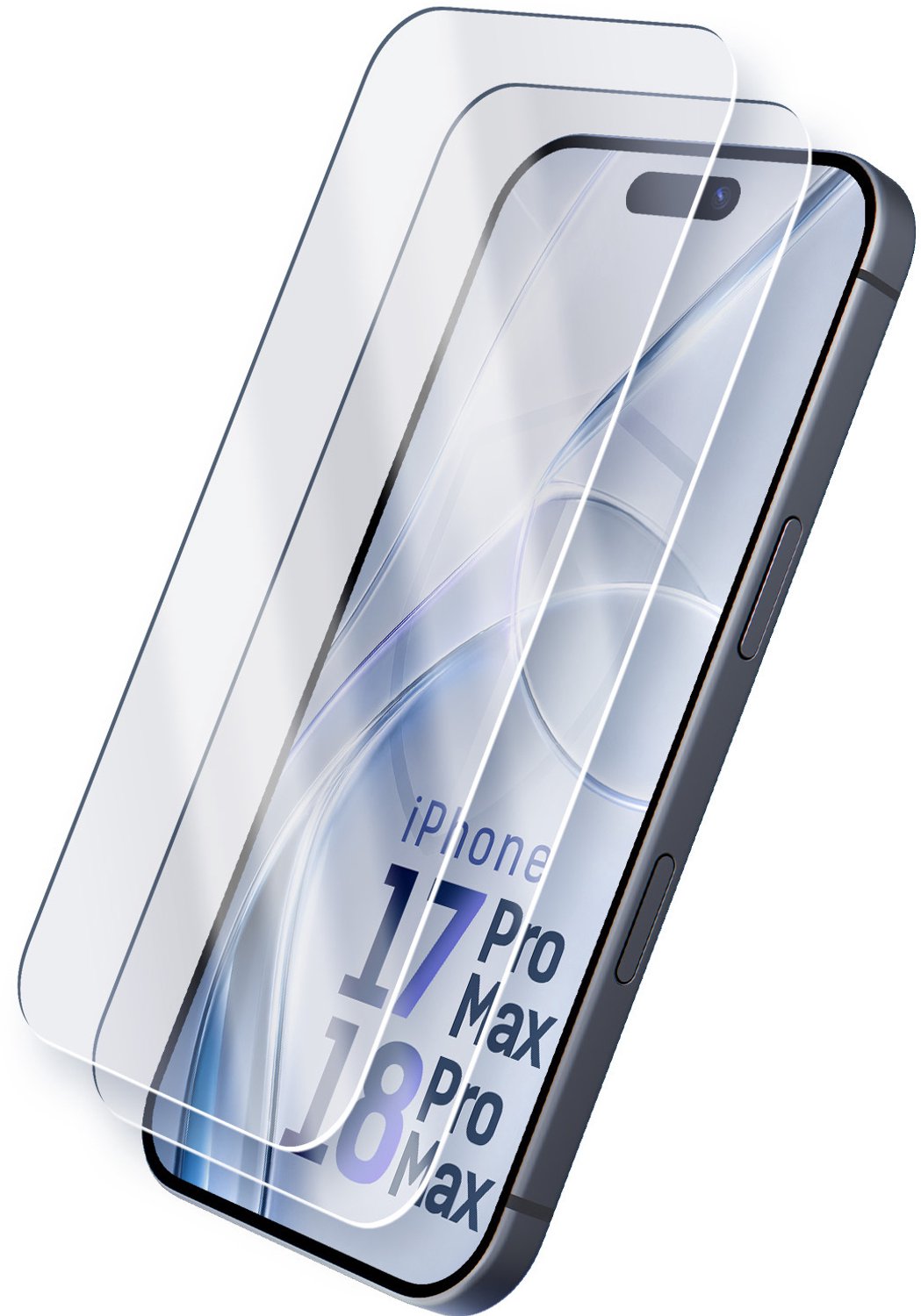 H Hardy Fusion Screenprotector - Geschikt voor Apple iPhone 17 Pro Max / 18 Pro Max - Hybride Glas 7H - Splintervrij en Flexibel - 2 Stuks - Met Montageset - Case Friendly