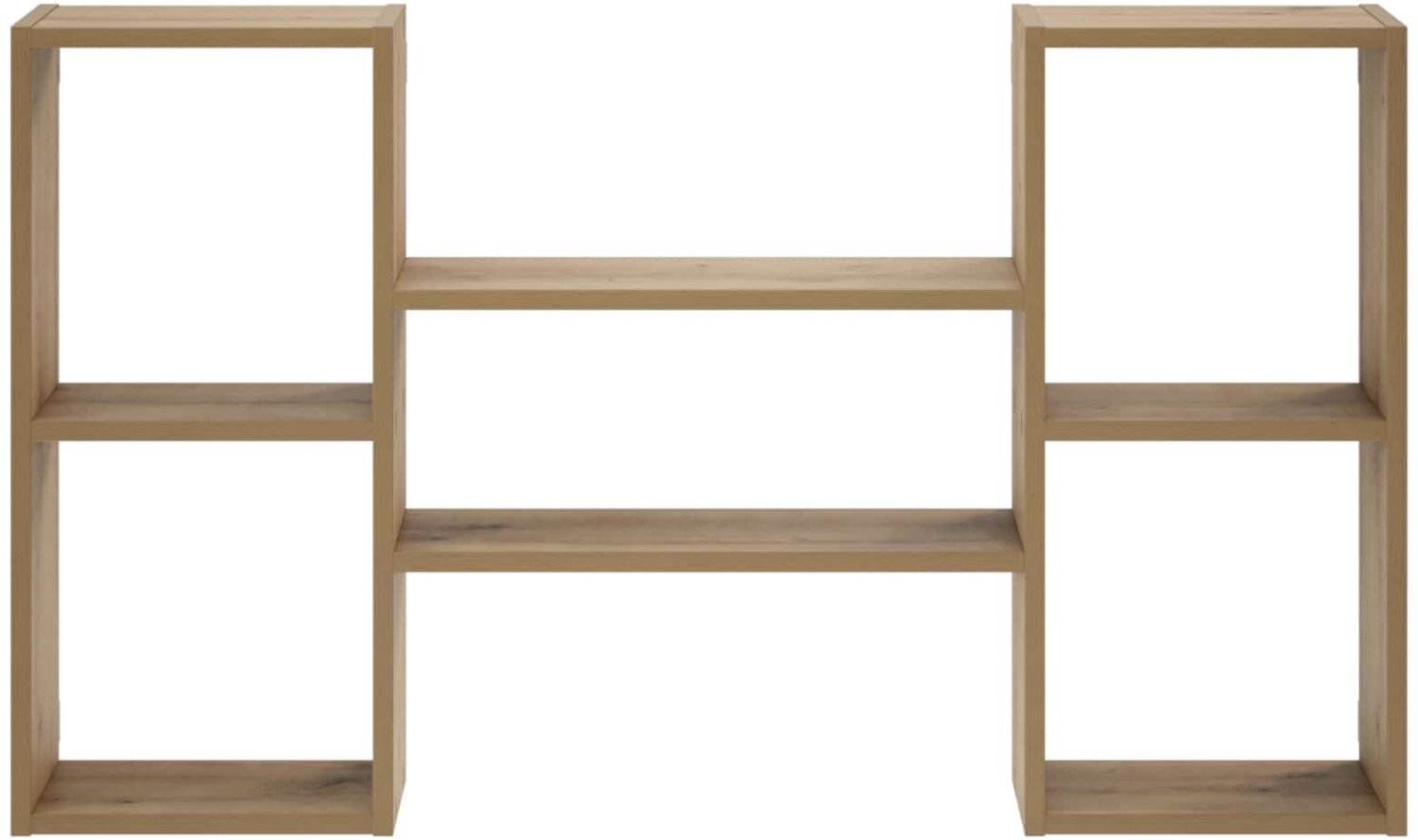 vidaXL Wandplank - Artisanaal - eiken - 102 - x - 17 - x - 59 - cm - Bewerkt - hout