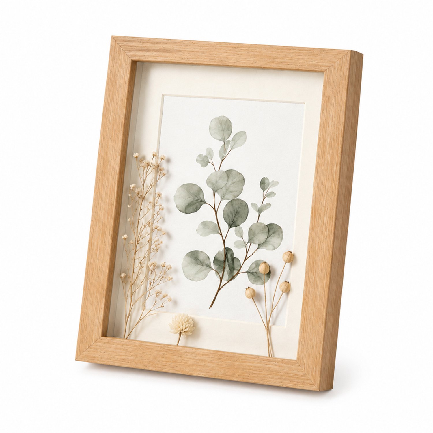 SWGOTA A4 MDF-fotolijst in naturel, 2 cm holle uitvoering, met glas en beeldinlegvel, 21 × 29,7 cm