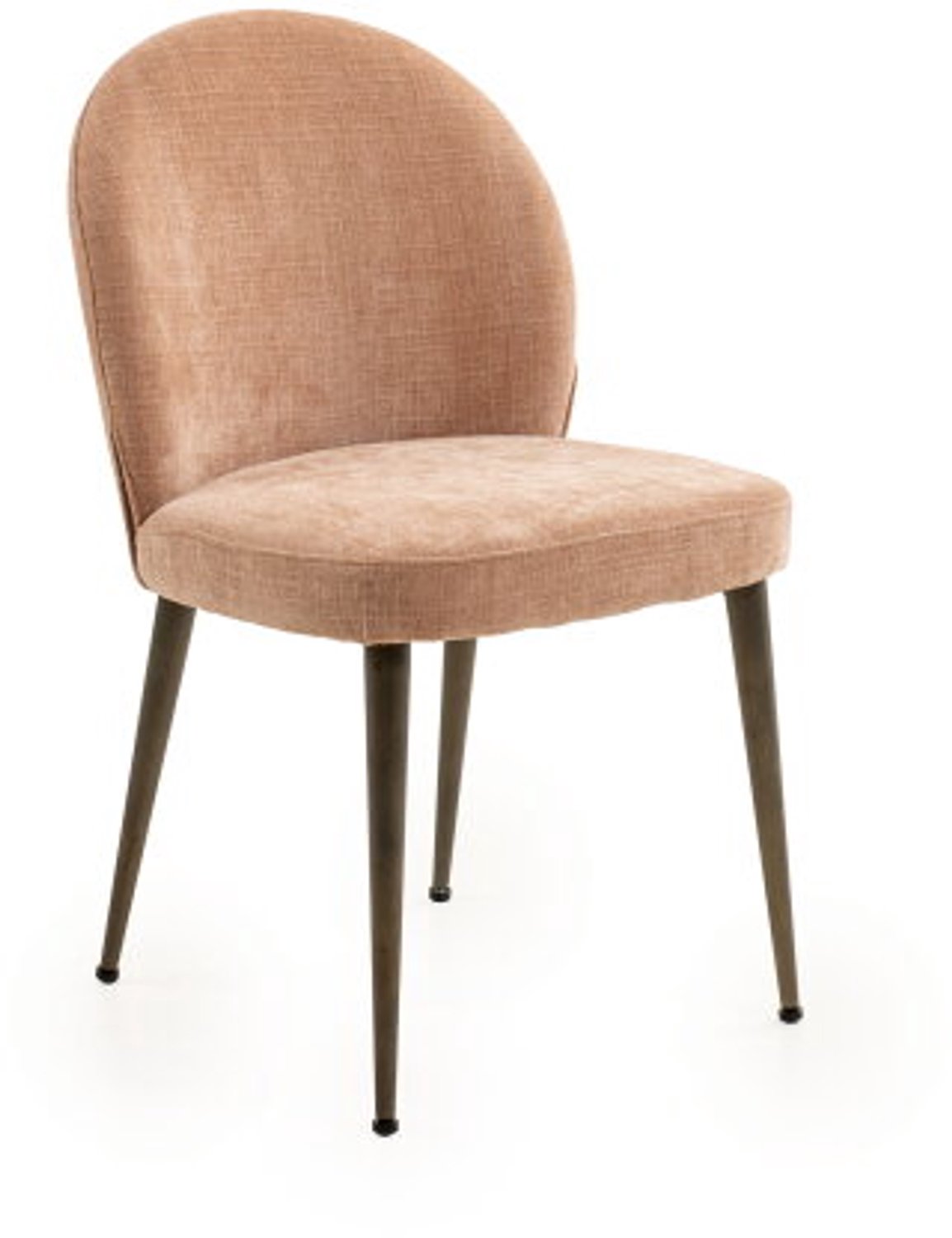 Moods Collection Eetkamerstoel Berlin Orion anodic bruin - Be cotton rosewood 1670 Roze
