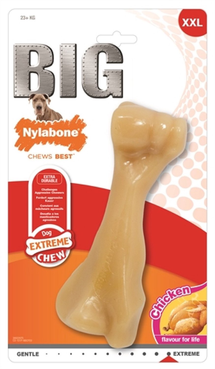 Bol.com Nylabone Big Chew kauwbot - kipsmaak - Hond Zwaarder dan 23 kg aanbieding
