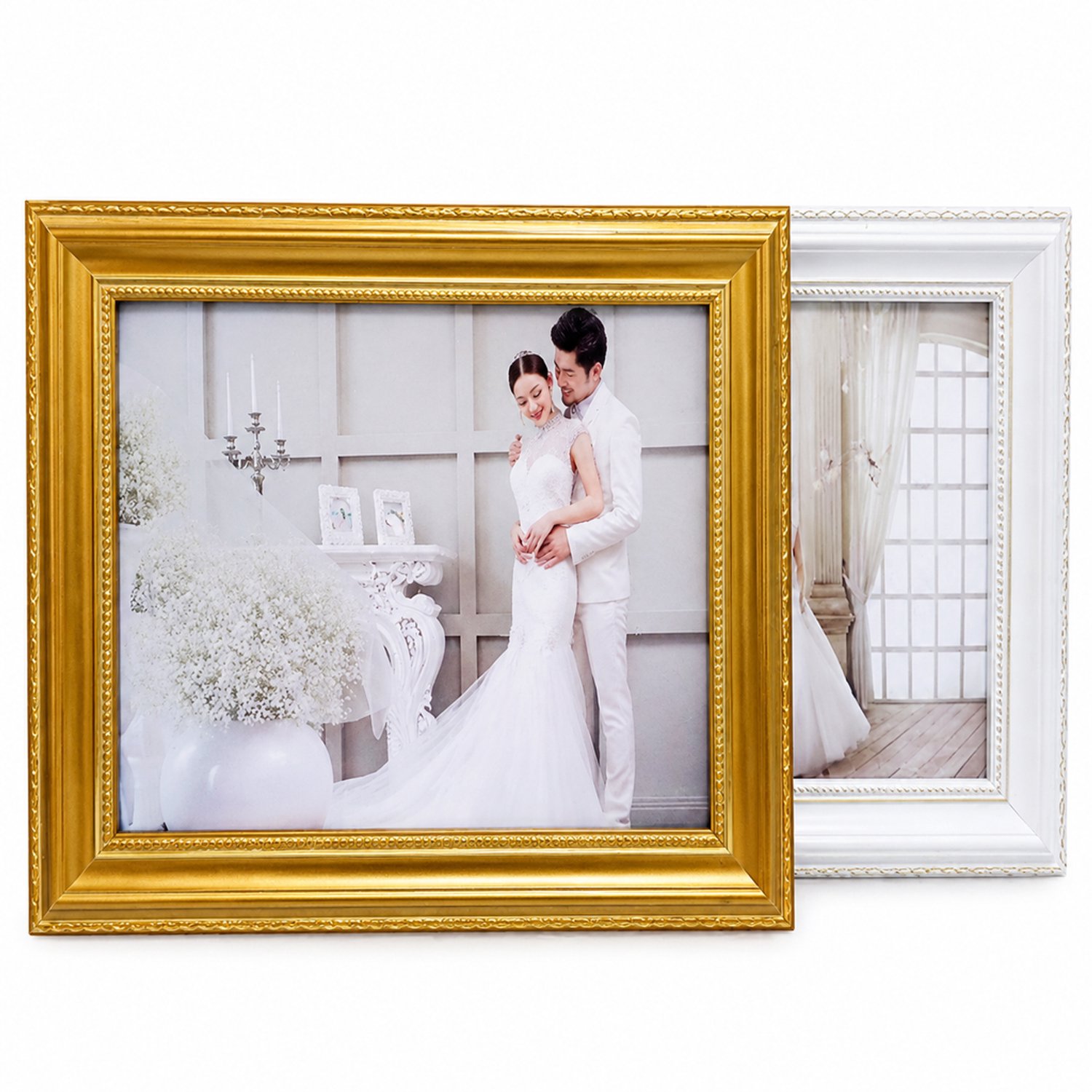 SWGOTA Gouden rechthoekige fotolijst voor op tafel 7 inch 17,8 x 12,7 cm