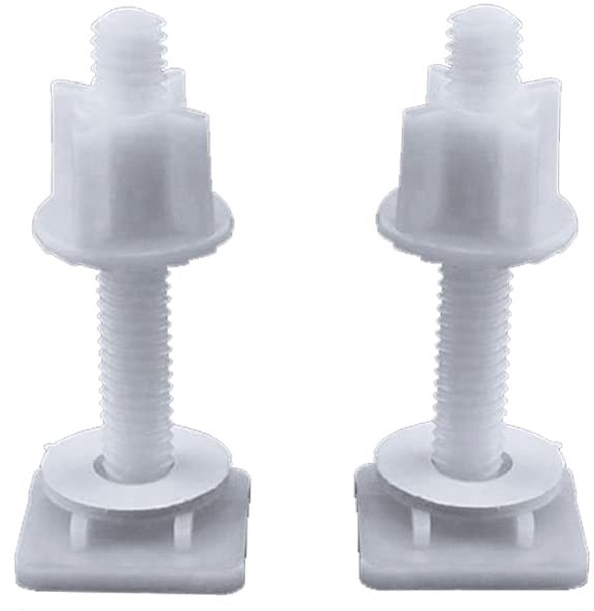 Set van 2 Toiletdeksel Schroeven - Plastic Scharnier Bouten voor Toiletzitting Reparatie en Onderhoud van Meeste Toiletten