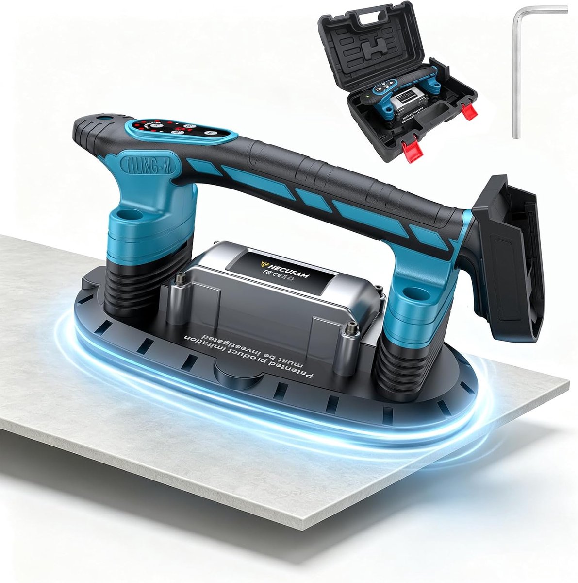 Accuzuiger, compatibel met Makita-accu's, draagkracht max. 500 kg, 28,5 cm tegelschudder met 9 instelniveaus en - ShopVlot