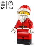 Grande figurine LEGO Père Noël en tenue rouge, avec barbe blanche, bonnet de Noël, 10+ et 761.