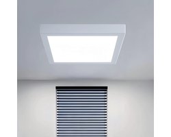 LED Plafondlamp 22x22 cm, 20W Koud Wit 6000k-6500k Opbouw Wit Frame LED Paneel Plafondlamp ONSSI LED